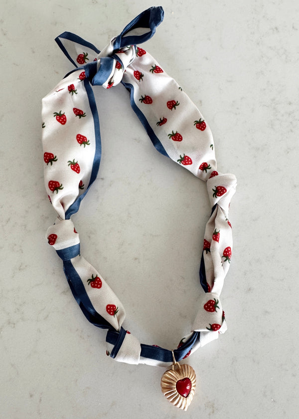 Strawberry Cutie Scarf Necklace