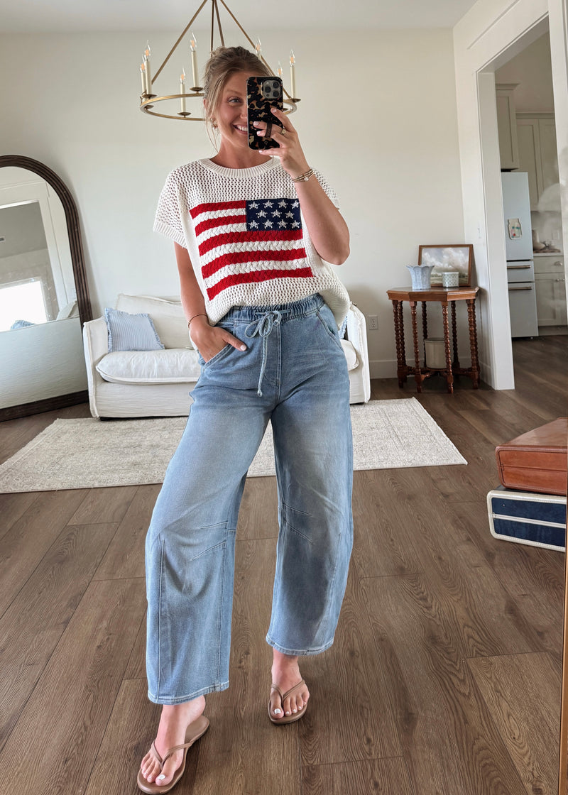 Americana Knit Top