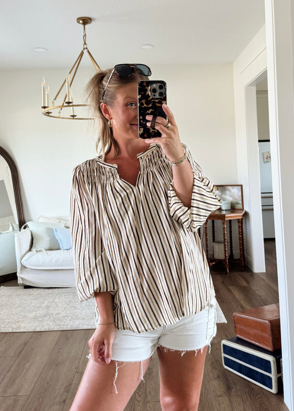 Kenna Striped Blouse