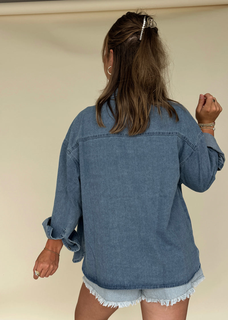 Zara Denim Shirt Jacket