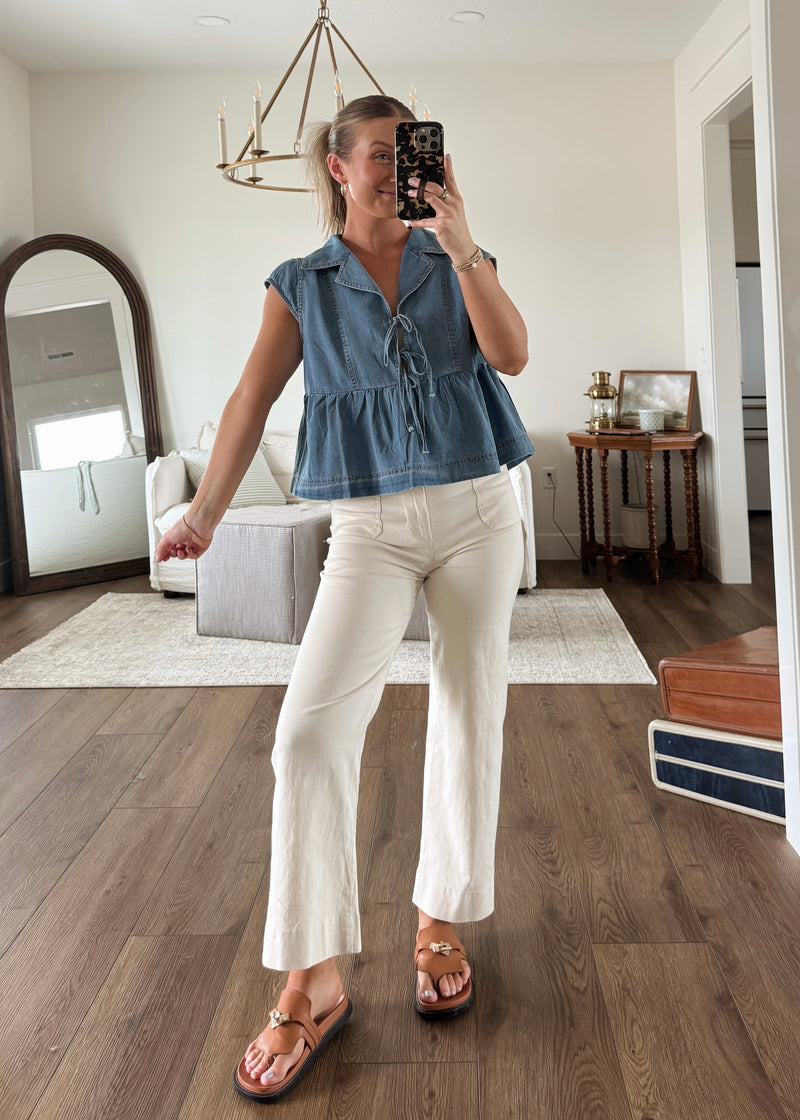 Ivory Bloom Jeans