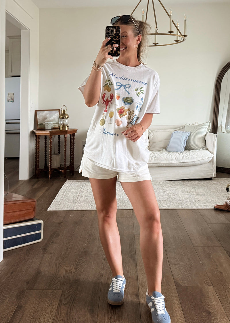 Mediteranen Summer Graphic Tee