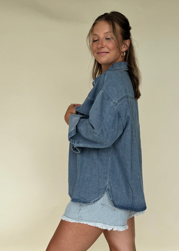Zara Denim Shirt Jacket