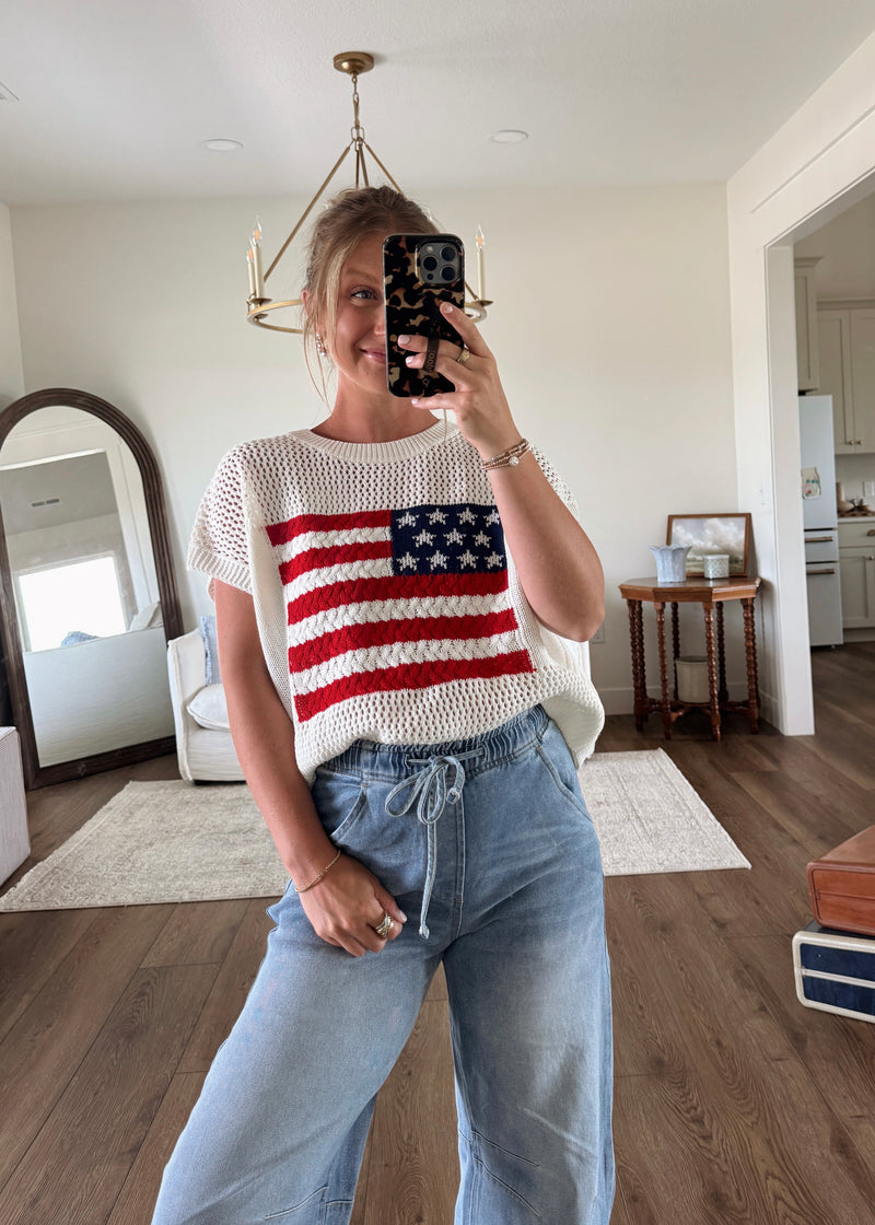Americana Knit Top