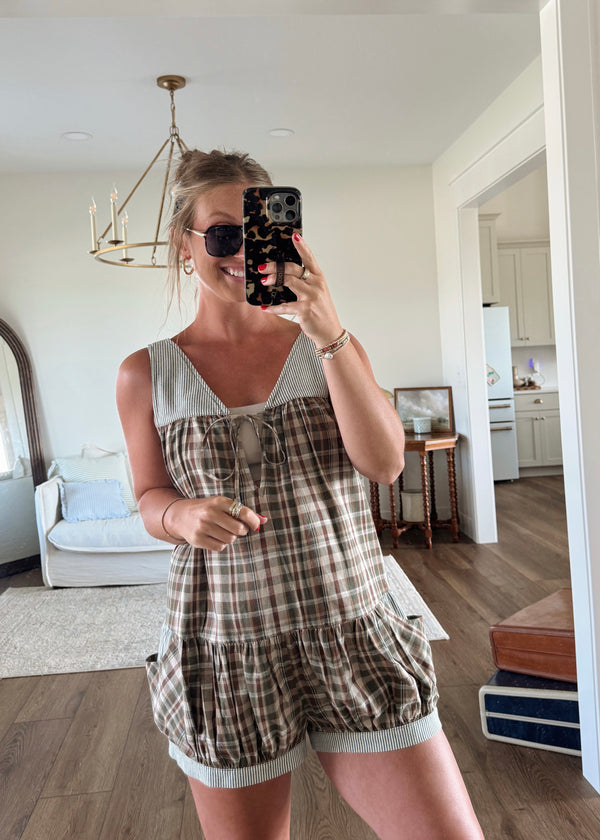 Palmer Plaid Romper