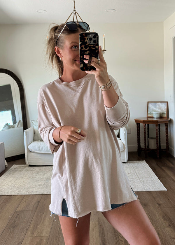 Summer Nights Top- Taupe