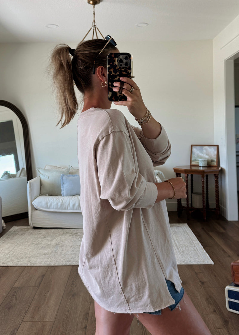Summer Nights Top- Taupe