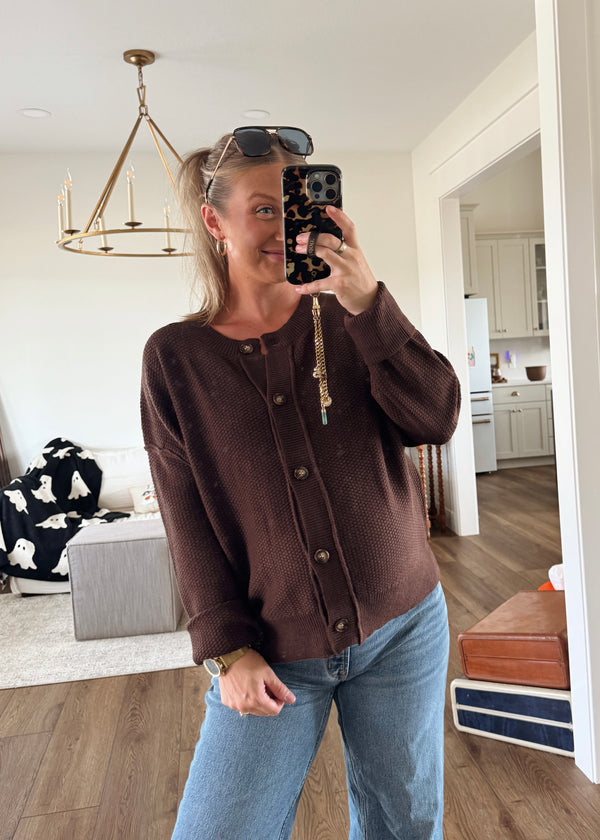 Chocolate Brown Cardi Sweater