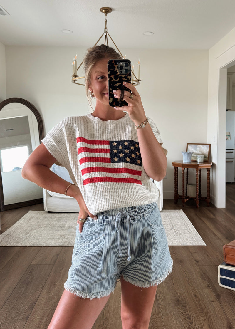 Stars & Stripes Waffle Top