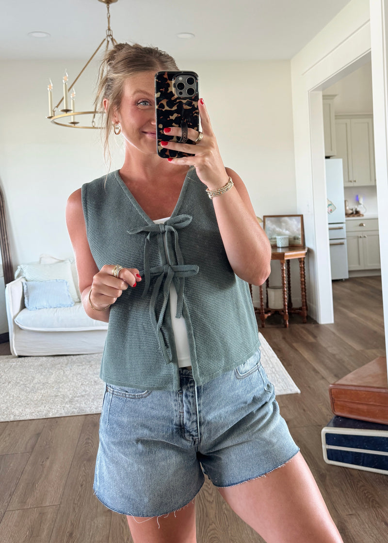 Taylor Knit Tank-Jade Green