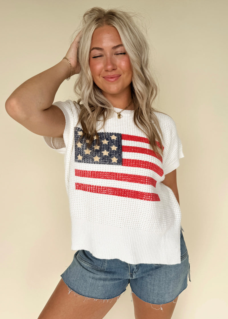 Stars & Stripes Waffle Top