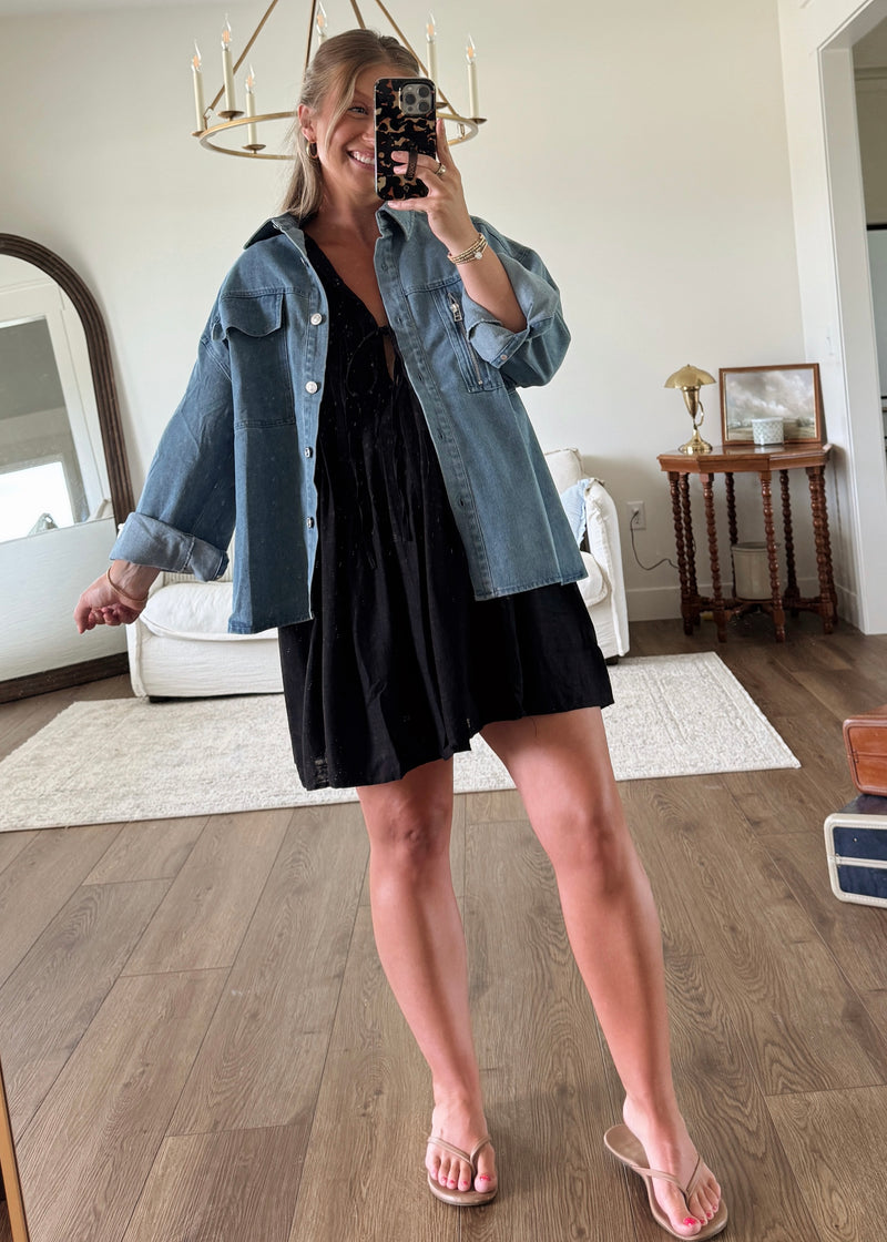 Zara Denim Shirt Jacket