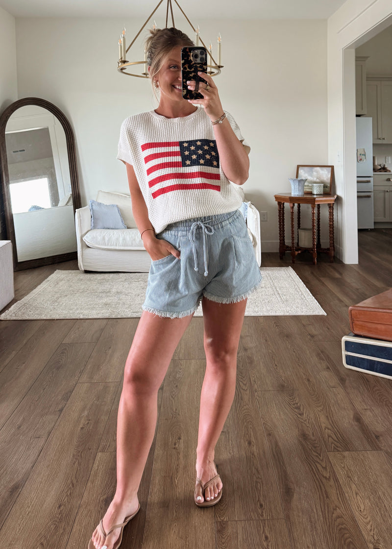 Stars & Stripes Waffle Top