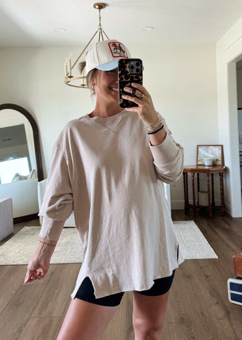Summer Nights Top- Taupe