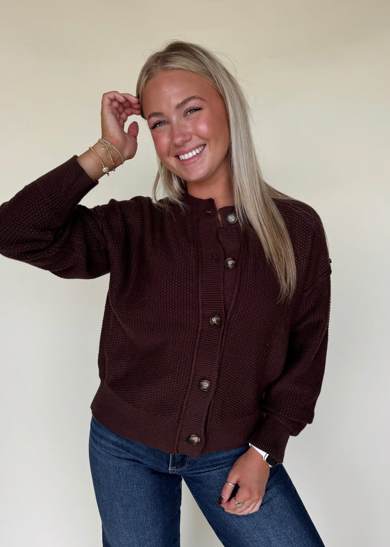 Chocolate Brown Cardi Sweater