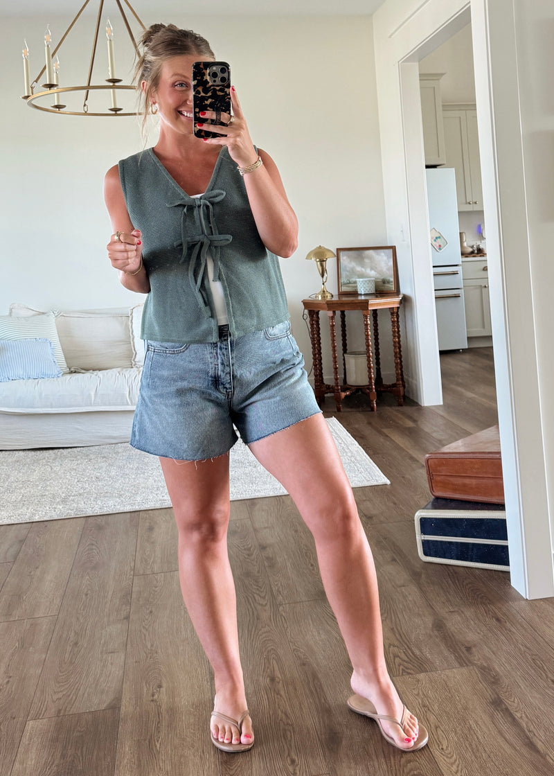 Taylor Knit Tank-Jade Green