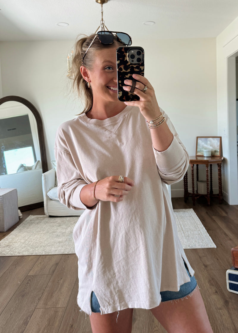 Summer Nights Top- Taupe