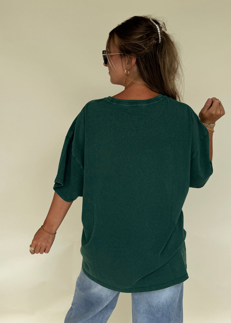 Sun Washed Vintage Tee- Green