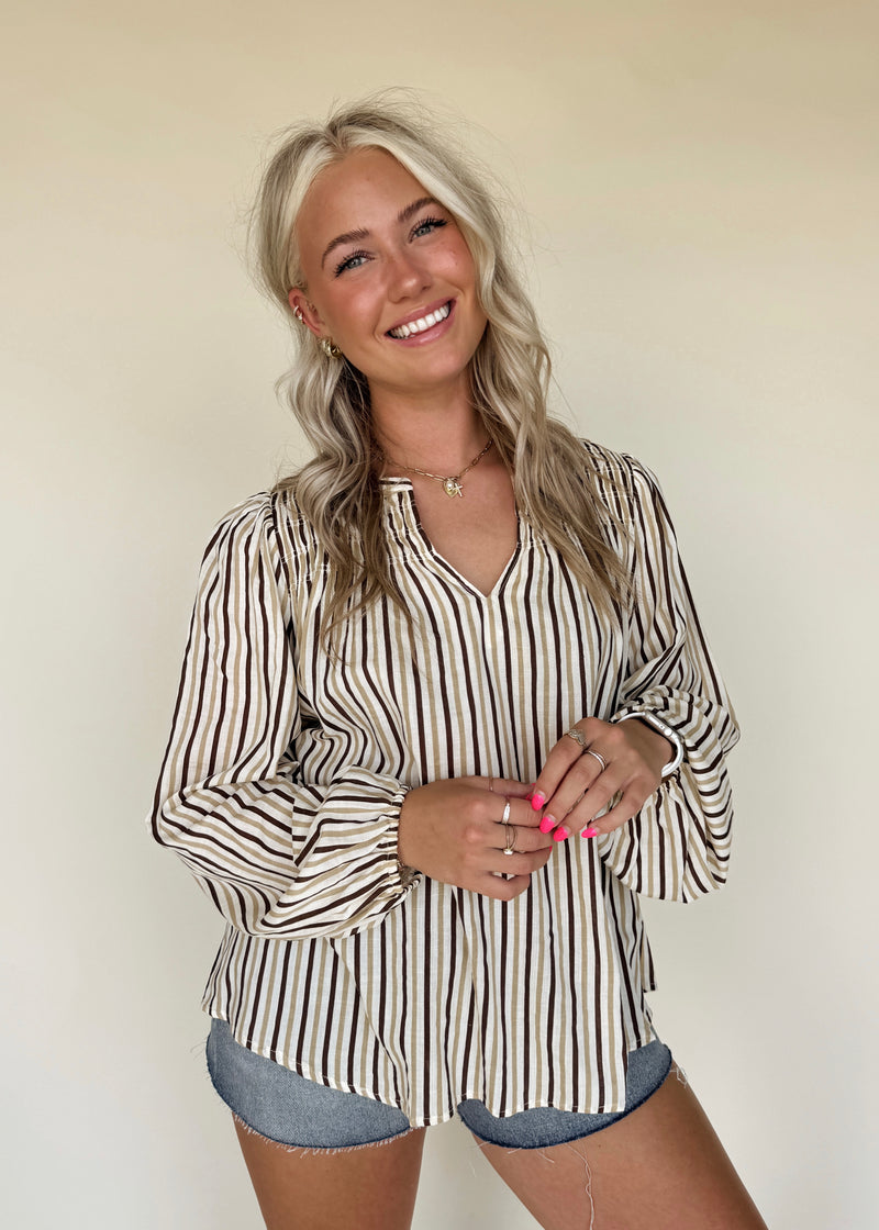 Kenna Striped Blouse