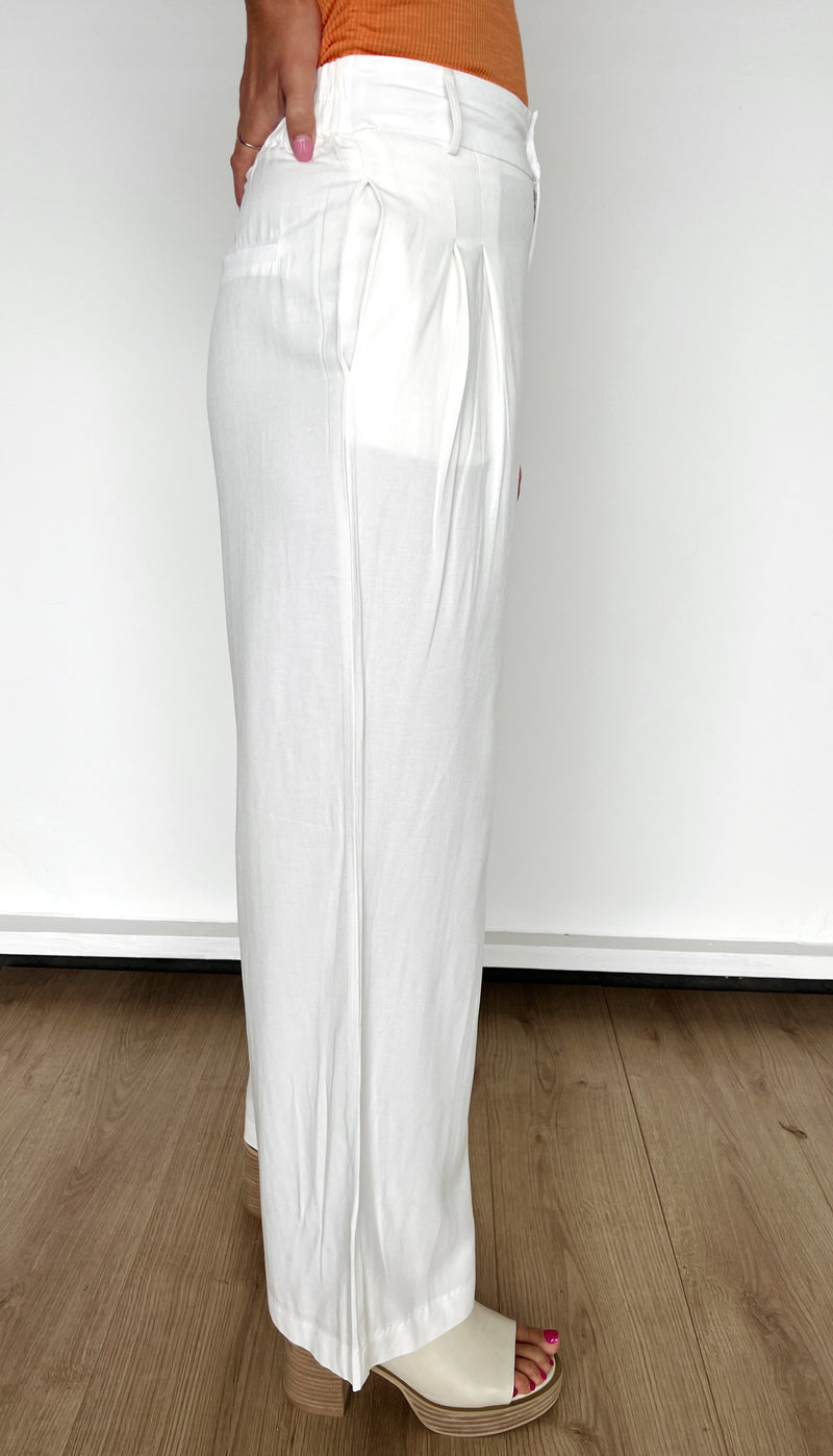 Crisp White Trousers